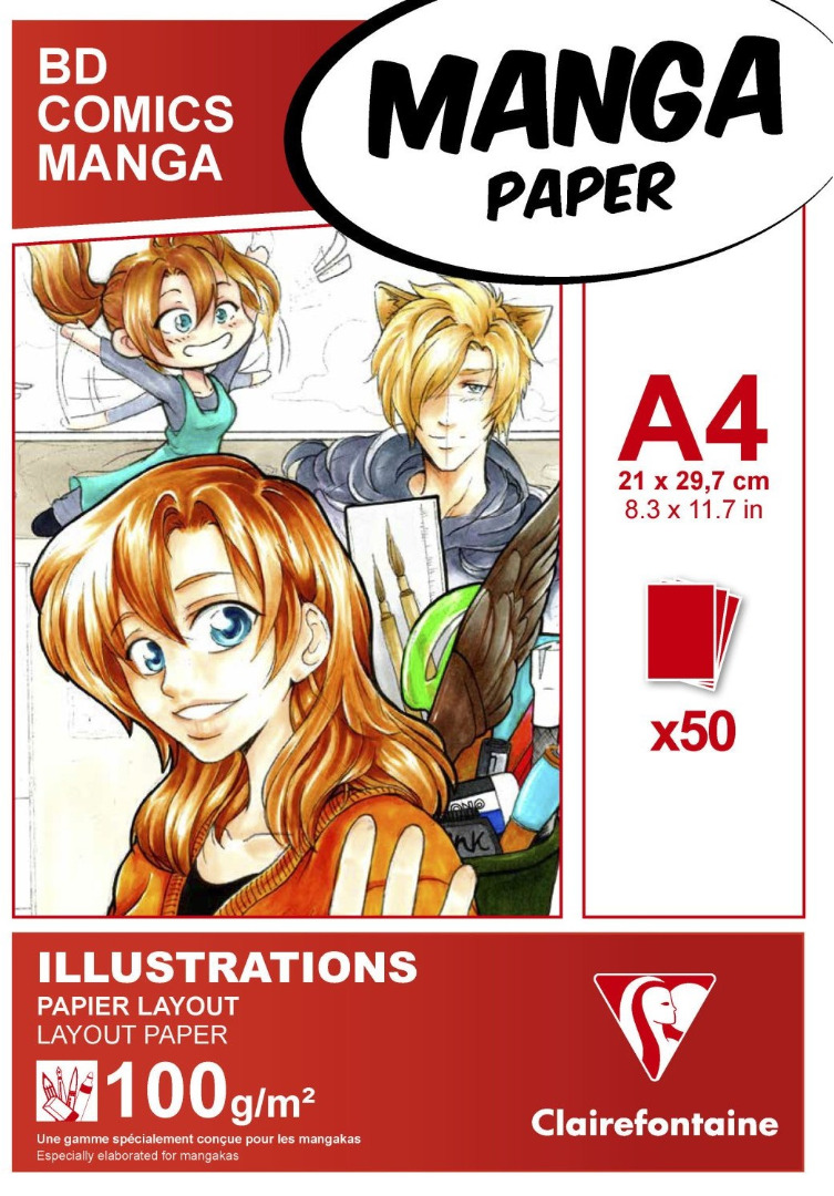 Clairefontaine manga papier 100 gram A4 50 papier - kunstenaarsmaterialen