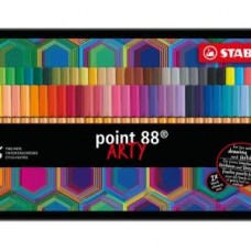 Stabilo Point 88 set 66 fineliners in blik Stabilo teken en