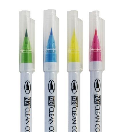 temperen rivier Aardbei Kuretake ZIG clean color real brushpen Pop colours 4 stiften - Kuretake -  teken- en schildermaterialen