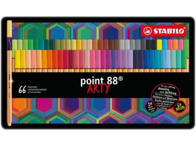 ergens sigaar Tijdreeksen Stabilo Point 88 set 66 fineliners in blik - Stabilo - teken- en  schildermaterialen