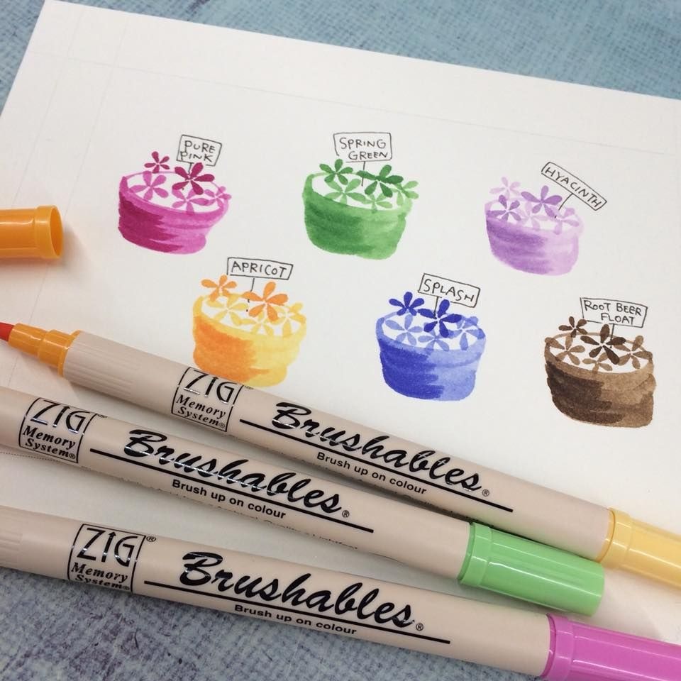 Zig Brushables Pastel Set of 6