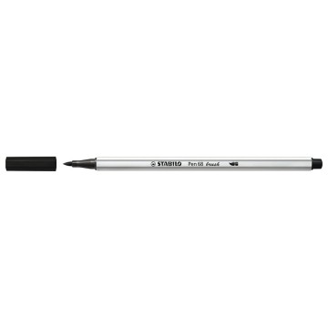 1214 stabilo pen 68 brush zwart