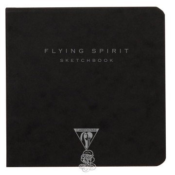 1279 clairefontaine flying spirit 105x105mm zwart schetsboek