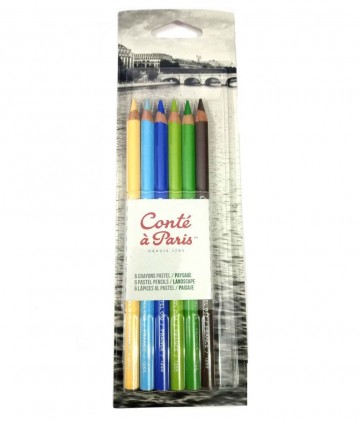 1419 conte pastelpotloden landschap