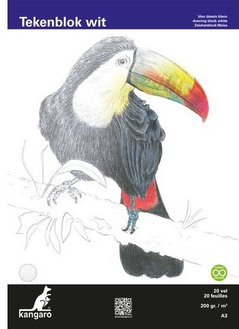 1659 kangaro tekenblok 200 gram a3