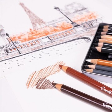 1730 conte schetsset 12 delig impressie