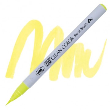 1988 001 kuretake zig clean color real brush fluorescent yellow