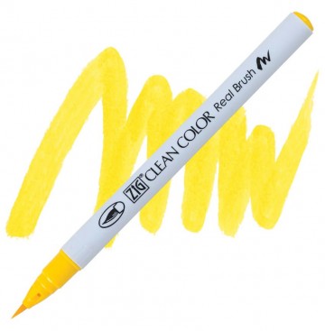 1988 050 kuretake zig clean color real brush yellow