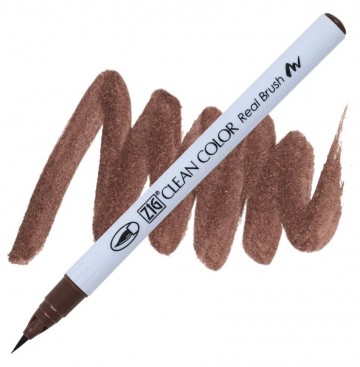 1988 062 kuretake zig clean color real brush dark brown