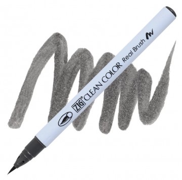 1988 095 kuretake zig clean color real brush dark grey
