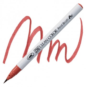 1988 208 kuretake zig clean color real brush deep vermillion