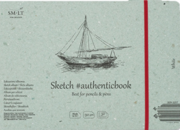 2090 sm lt schetsalbum wit 18x245 cm 90 gram