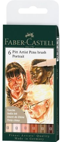 2186 faber castell pitt artist brush 6 stuks portret