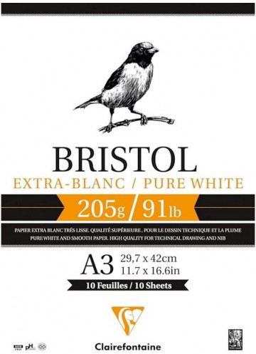 2233 clairefontaine bristol extra wit a3