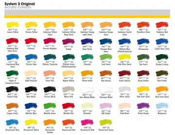 2246 daler rowney system3 acrylverf kleurenkaart 0