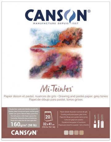 2255 canson xl mi teintes teken  en pastelpapier grijze tinten 2 0