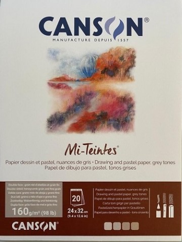 2255 canson xl mi teintes teken  en pastelpapier grijze tinten