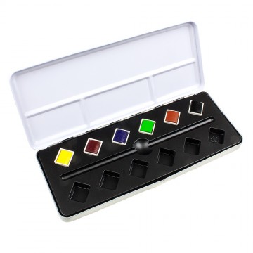 2267 sennelier l aquarelle watercolour 6 half pan test set 2