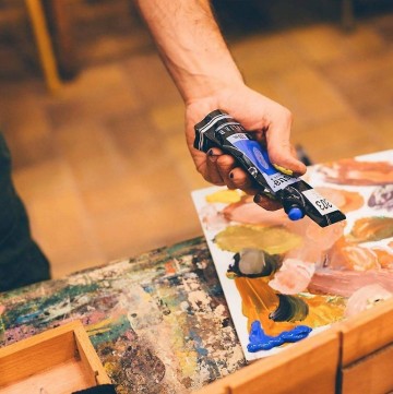 2269 sennelier abstract acrylverf