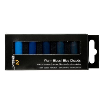 2632 talens rembrandt softpastels 5 halve warm blues