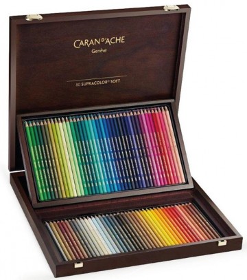 2644 caran dache supracolor 80 aquarelpotloden in kist