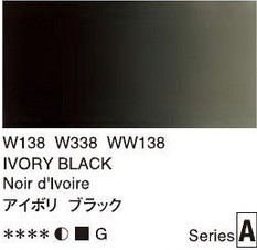 2664 138 holbein artist watercolour ivory black tube 5 ml