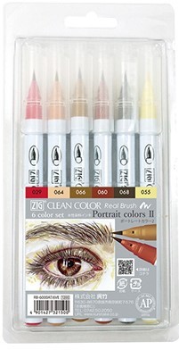 2668 kuretake zig clean color realbrush portrait colors ii