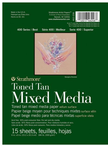 2870 strathmore toned tan mixed media 152x203