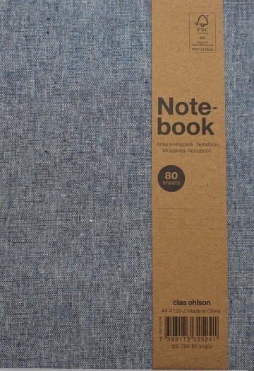 2918 bujo blauw linnen kaft