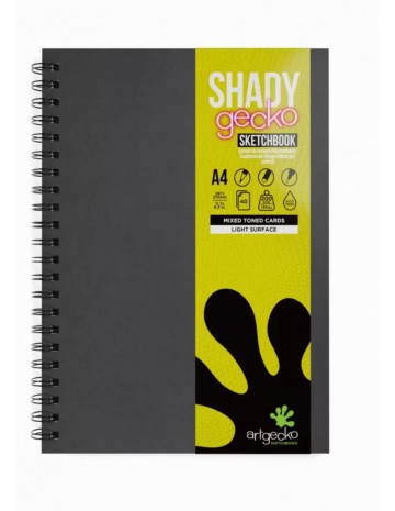 2986artgecko shady spiraal schetsboek a4 portret 220gr 40 vel multi