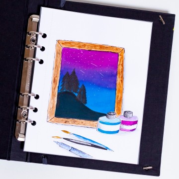 300grm white paper vierkant in map 0