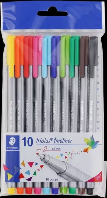 3026 staedler 10 triplus fineliners