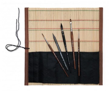 3086 1 raphael aquarelpenselen en bamboeset