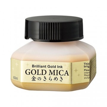 3148 kuretake metallic ink gold mica 60ml