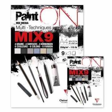 3367 clairefontaine paint on mix9 a4