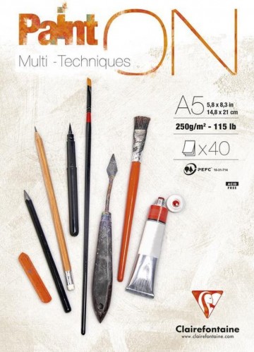 3372 clairefontaine paint on a5