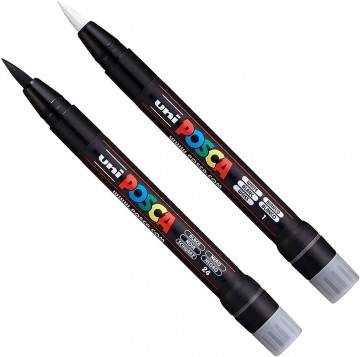 3374 posca brush pcf350 zwart wit