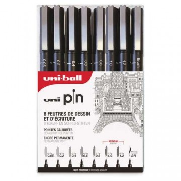 3378uni ballpinfinelineschrijf entekenstift8 sets