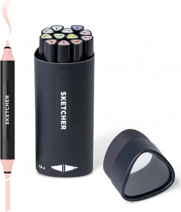 3486 2 molotow sketcher 12 markers pastel kit