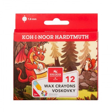 3608 1 kohinoor wax crayons 12 stuks