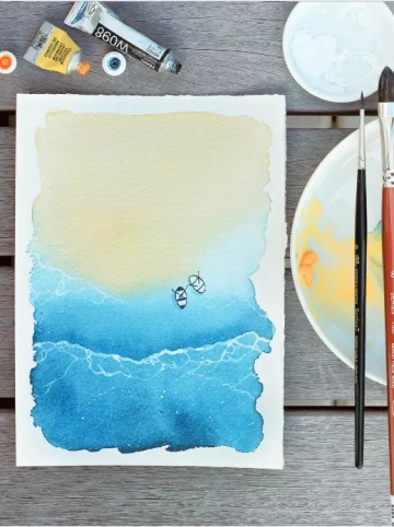 3669 2 aquarel om te ontspannen