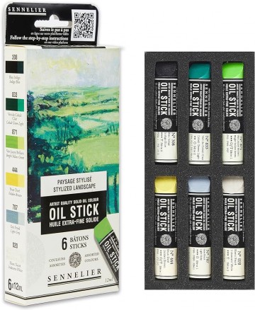 3758 sennelier oilsticks landschap