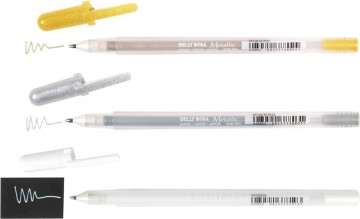 3791 sakura gelly roll goud zilver wit