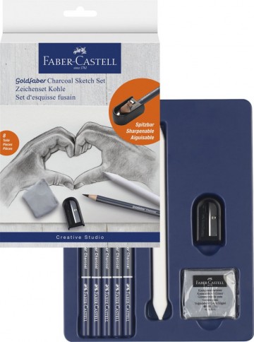 3817 faber castell goldfaber 8 delige houtskoolset