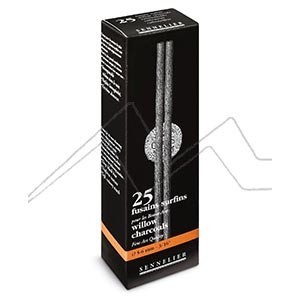 3830 sennelier houtskool 25 staafjes medium