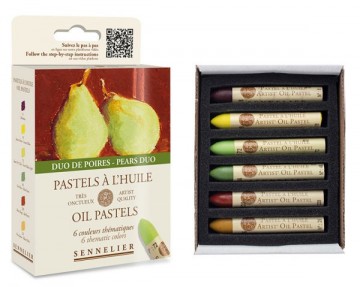 3832 sennelier oliepastels pears duo