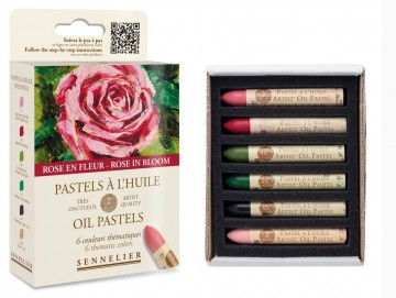 3833 sennnelier oil pastels rose in bloom2