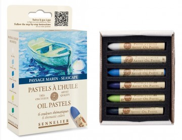 3834 senelier oil pastels seascape