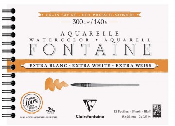 3852 clairefontaine fontaine aquarelpapier hotpressed