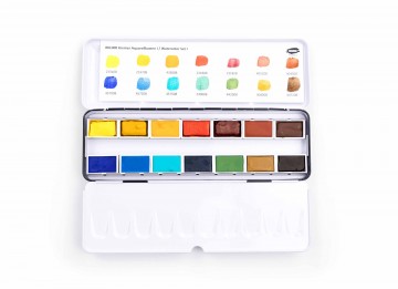 3872 kremer pigmente aquarelverf set 1 14 hele nappen in basiskleuren
